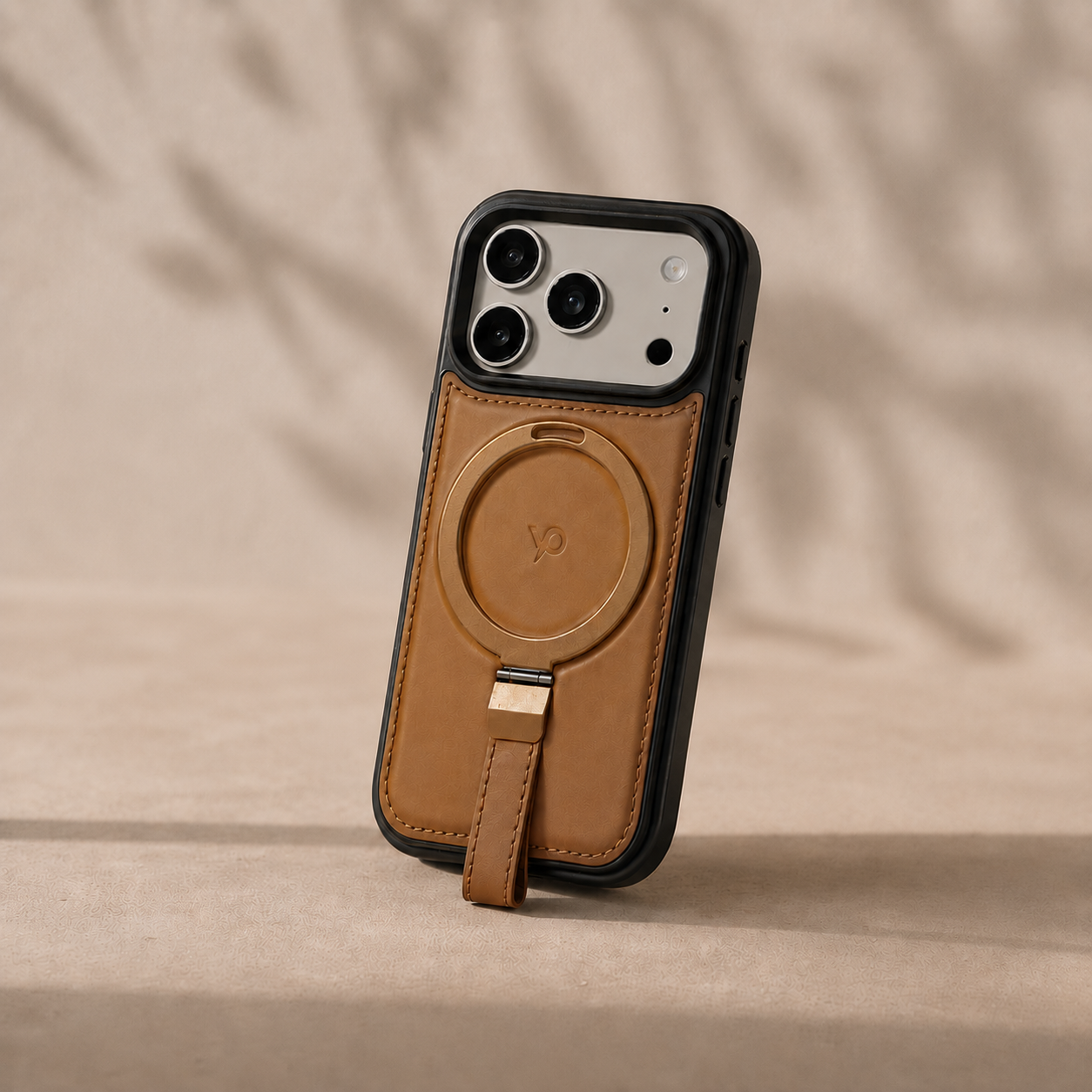 Heritage Ring-Stand Leather Case — iPhone 17 Pro