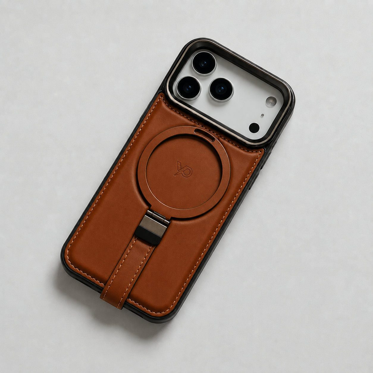 Heritage Ring-Stand Leather Case — iPhone 17 Pro Max