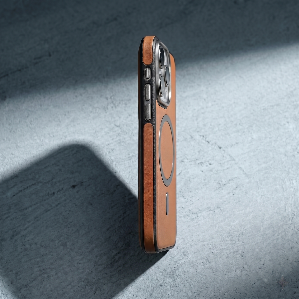 Heritage Ring-Stand Leather Case — iPhone 17