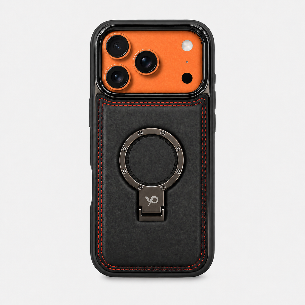 Heritage Metal-Ring Leather Case — iPhone 17 Pro