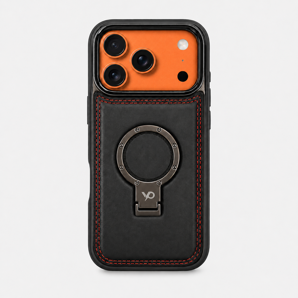 Heritage Metal-Ring Leather Case — iPhone 17 Pro