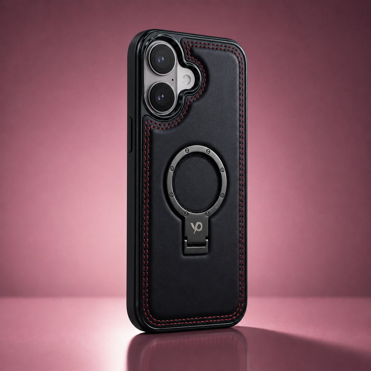 Heritage Metal-Ring Leather Case — iPhone 17