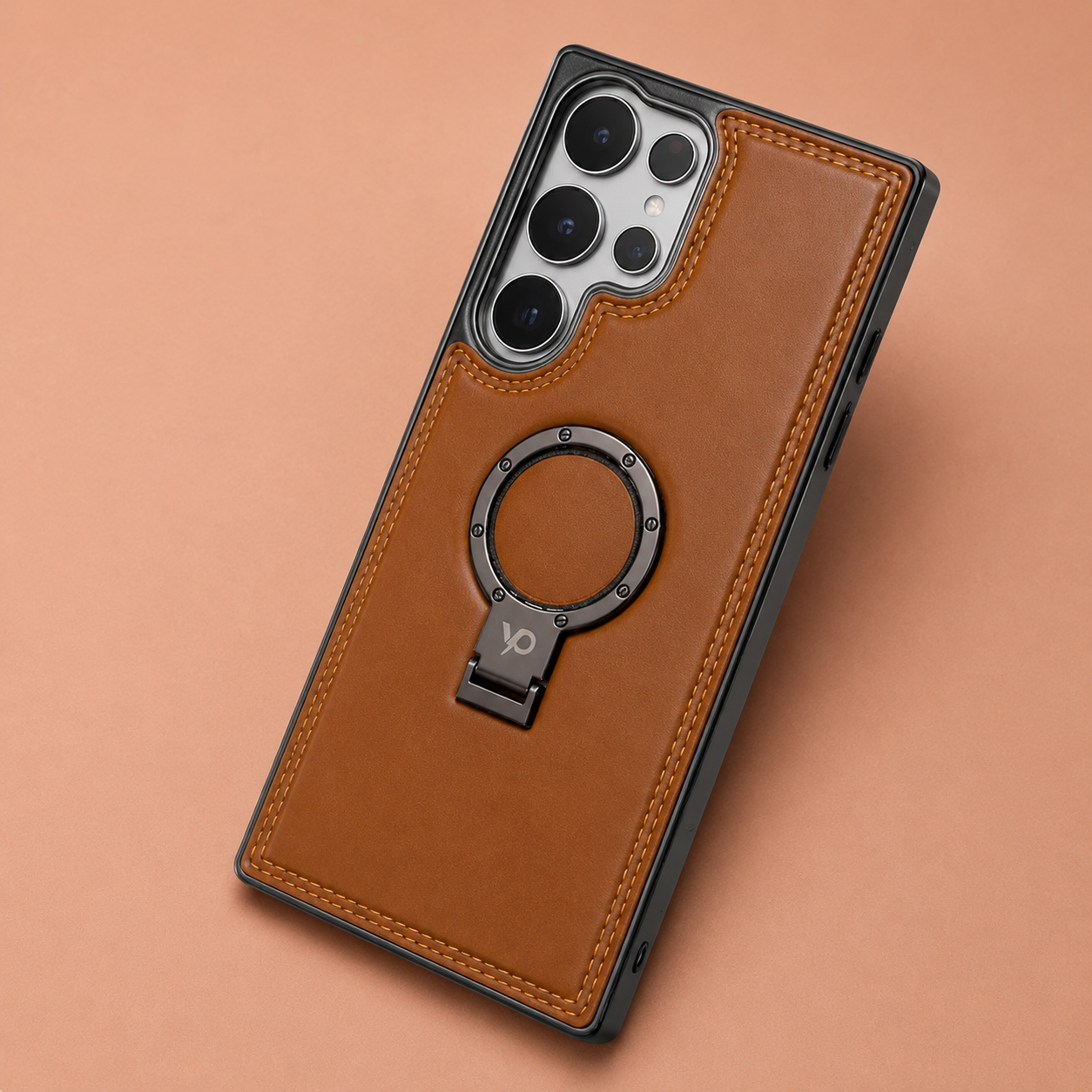Heritage Metal-Ring Leather Case — Samsung S26 Ultra