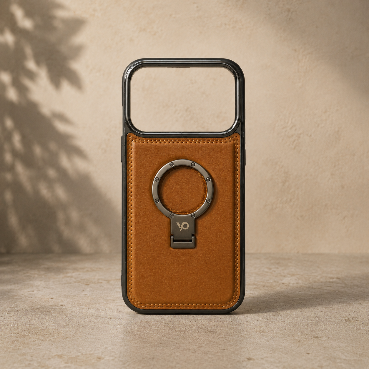 Heritage Metal-Ring Leather Case — iPhone 17 Pro Max