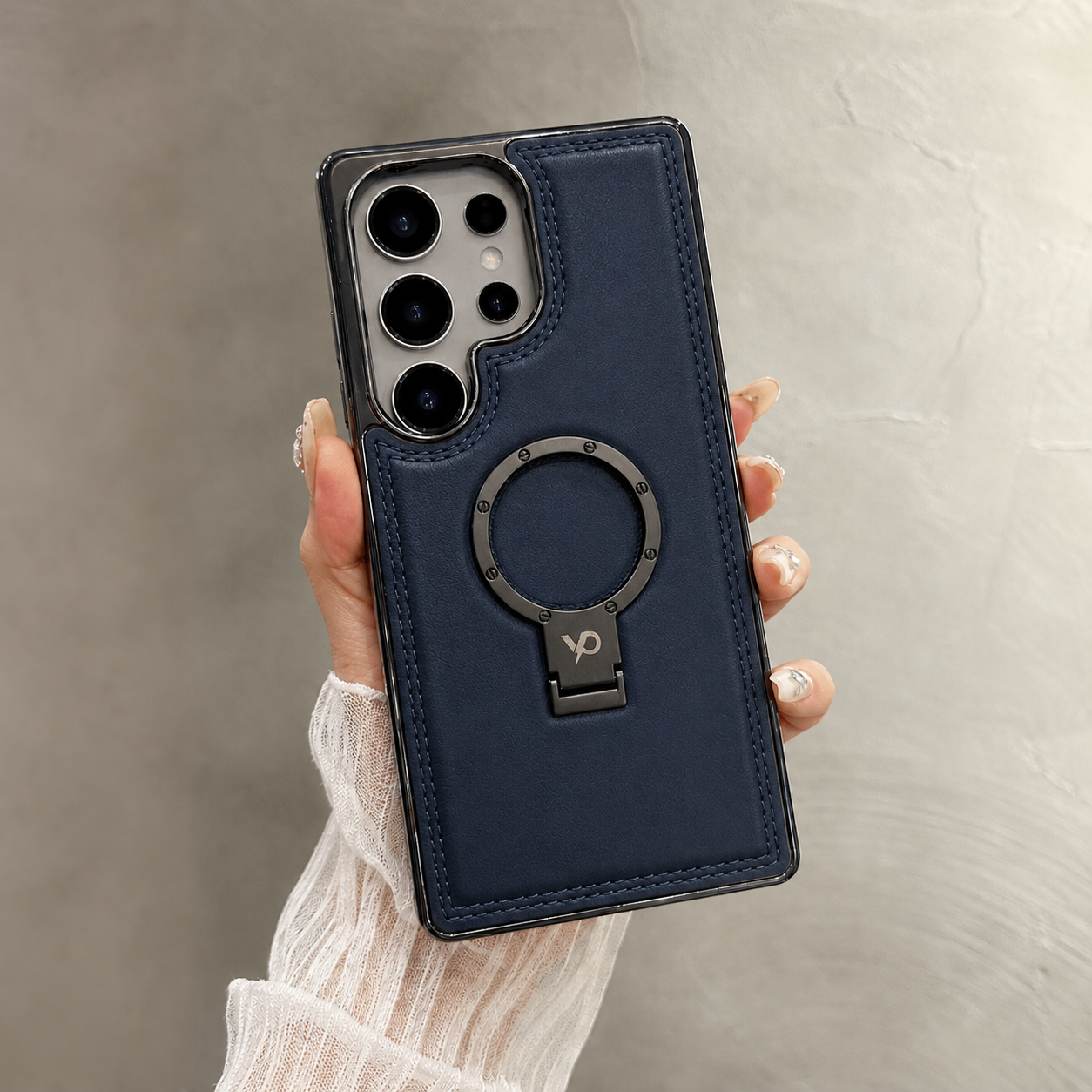 Heritage Metal-Ring Leather Case — Samsung S25 Ultra
