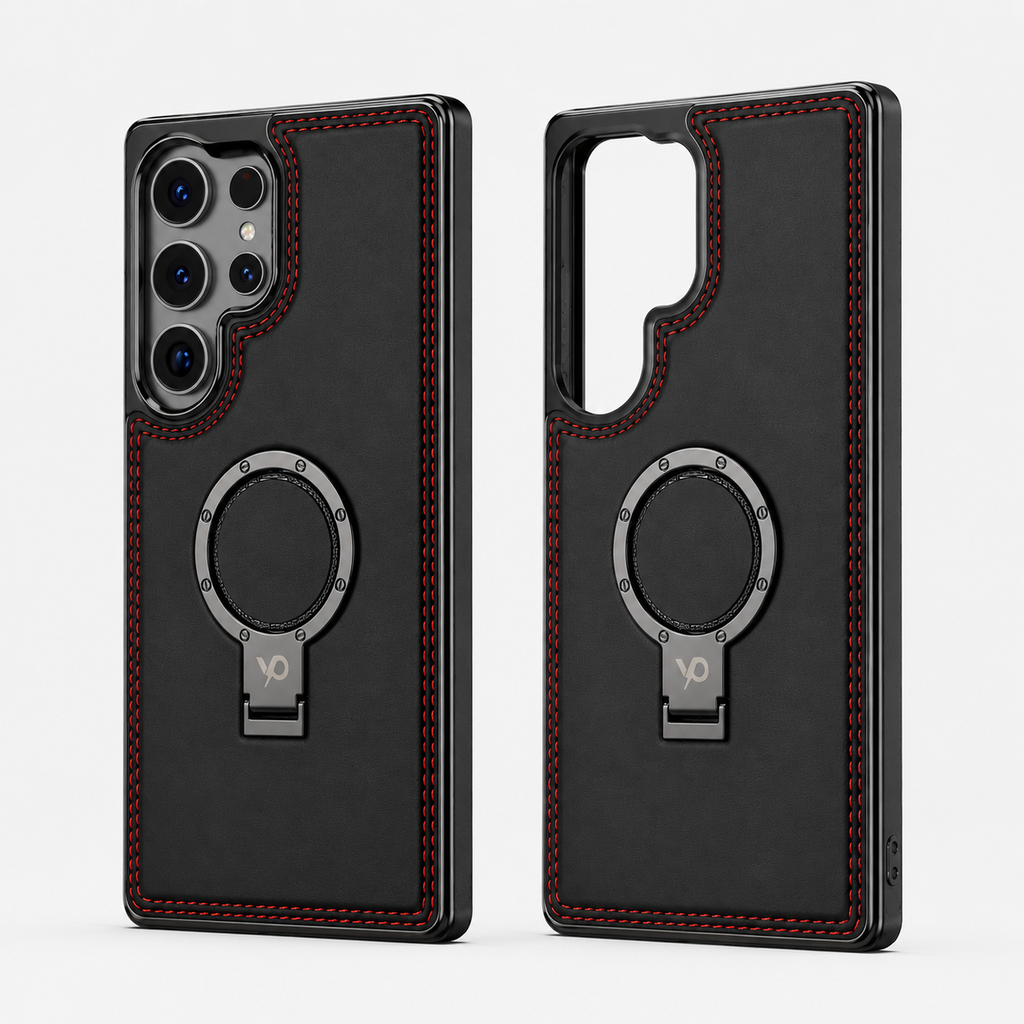 Heritage Metal-Ring Leather Case — Samsung S26 Ultra