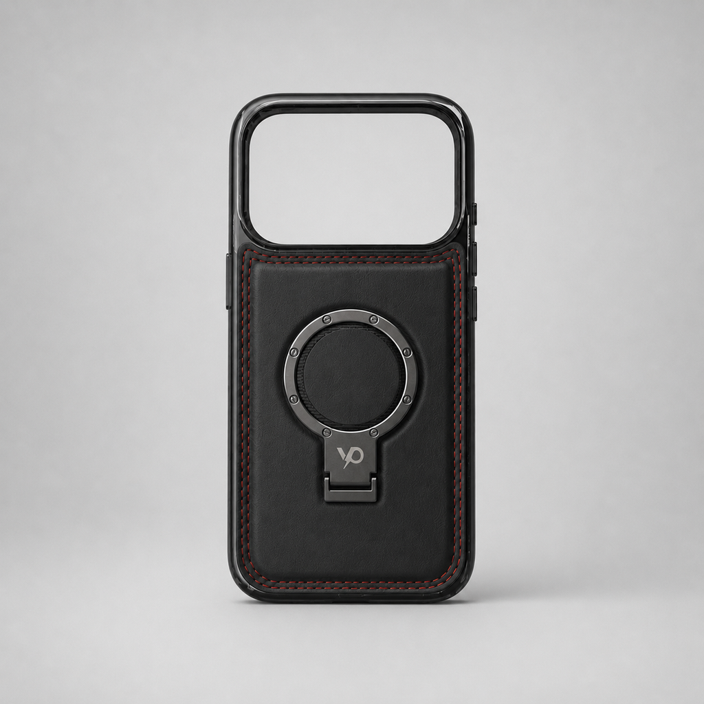 Heritage Metal-Ring Leather Case — iPhone 17 Pro
