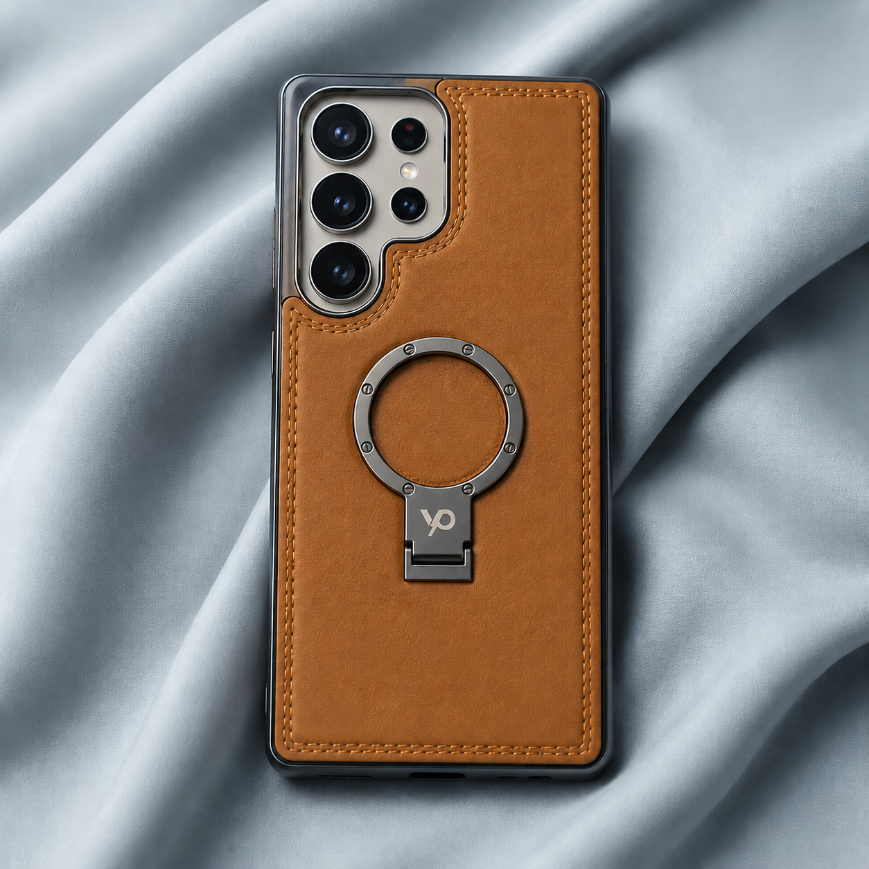Heritage Metal-Ring Leather Case — Samsung S25 Ultra