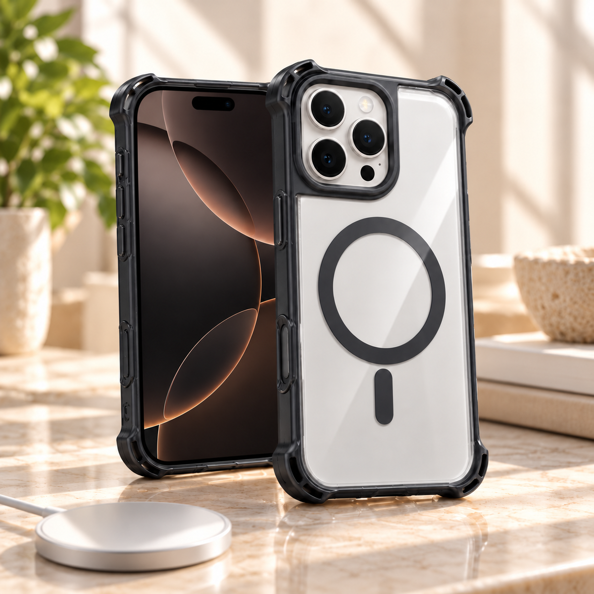 MagSafe Edge Guard Case Clear for iPhone 16 Pro Max